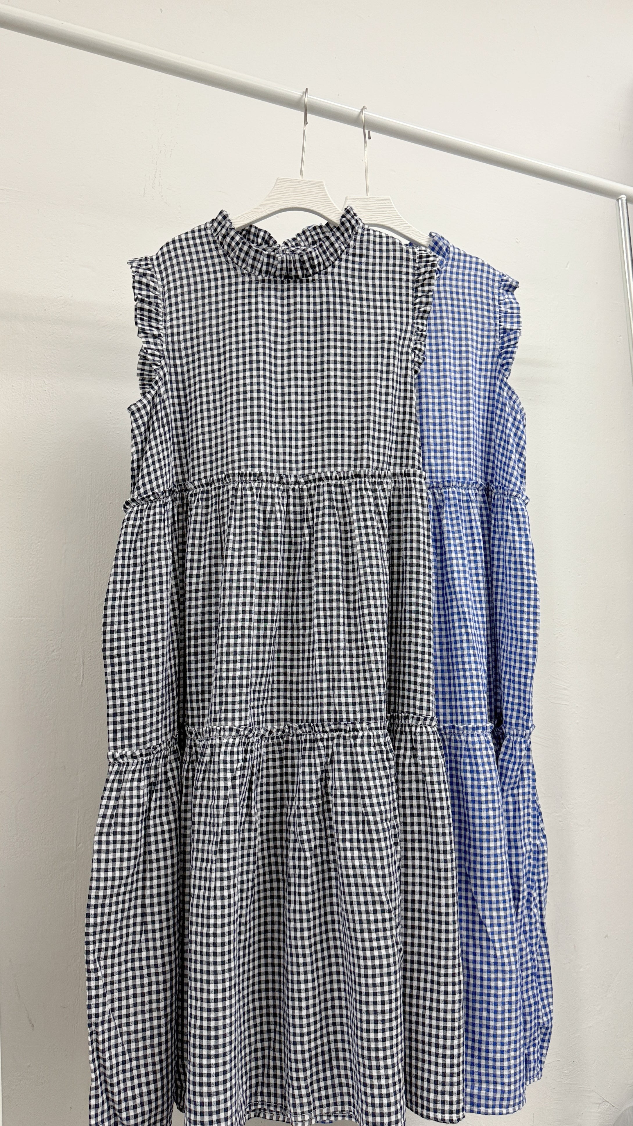 【SALE】格紋ruffle ops丨2 col