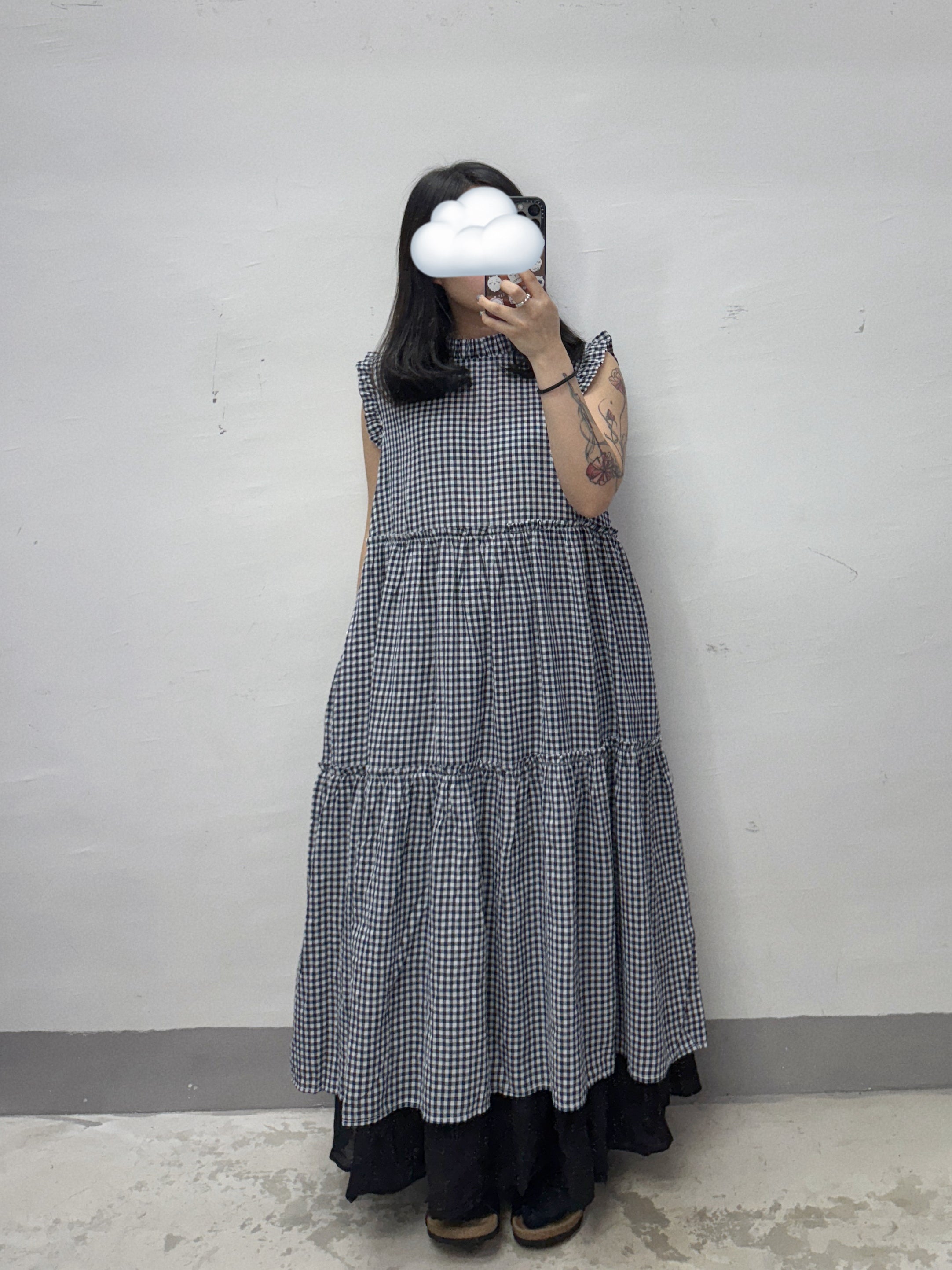 【SALE】格紋ruffle ops丨2 col