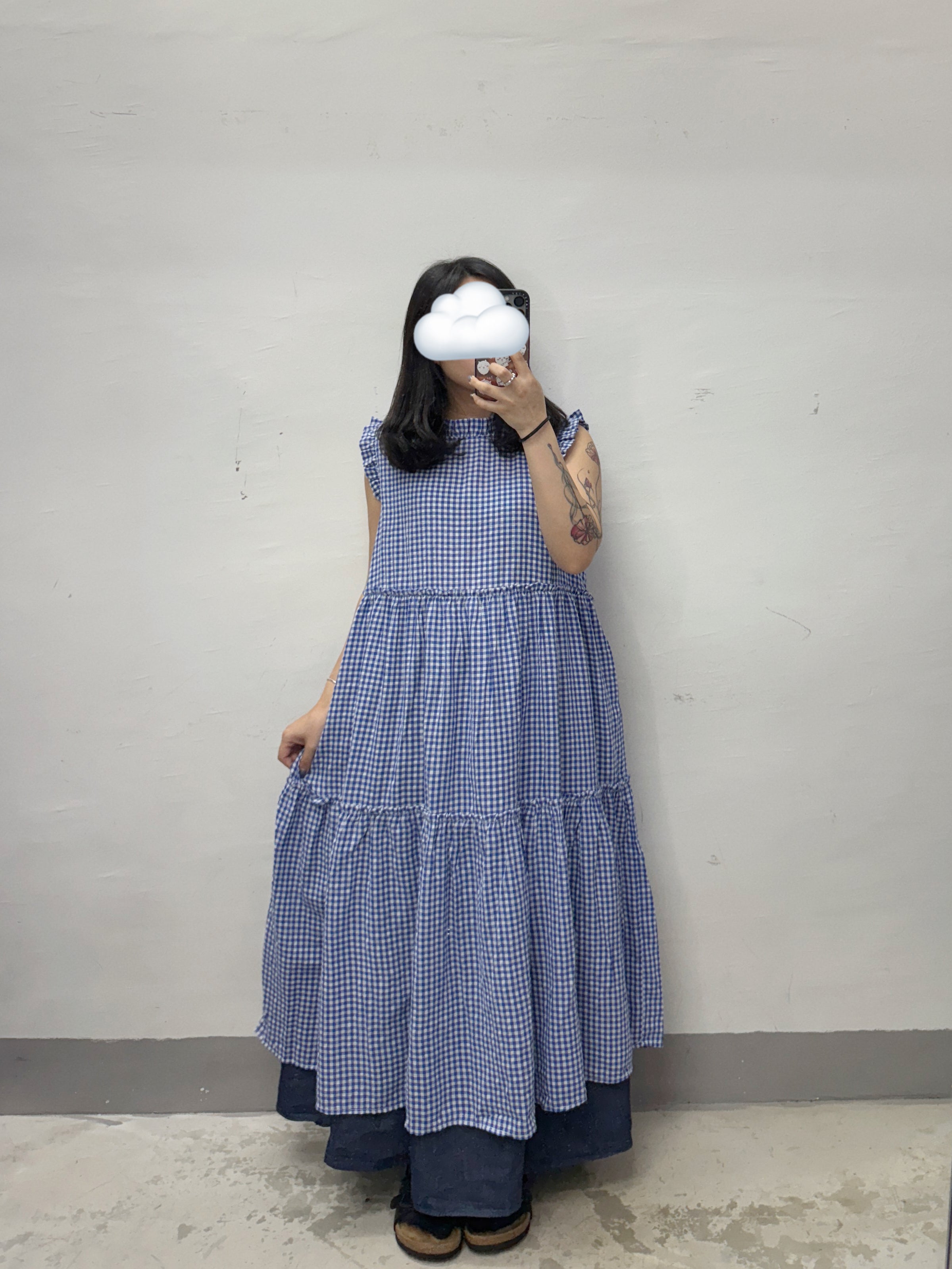 【SALE】格紋ruffle ops丨2 col