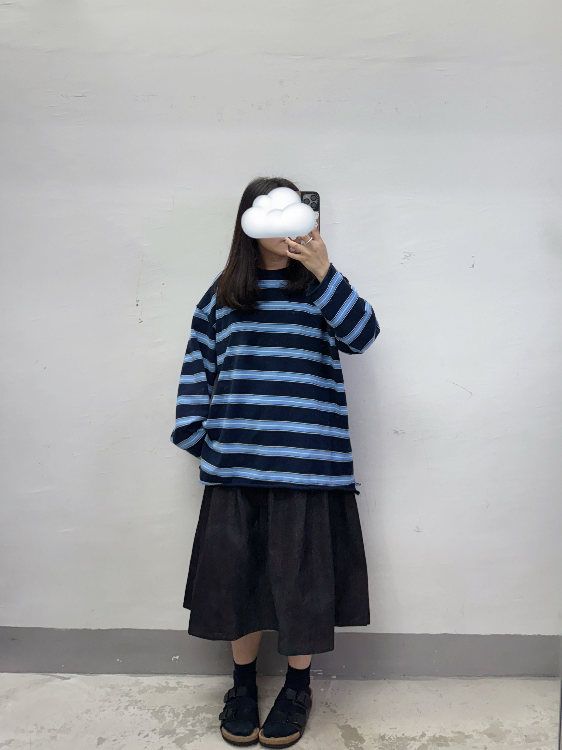 反車線拼色條紋上衣丨3 col