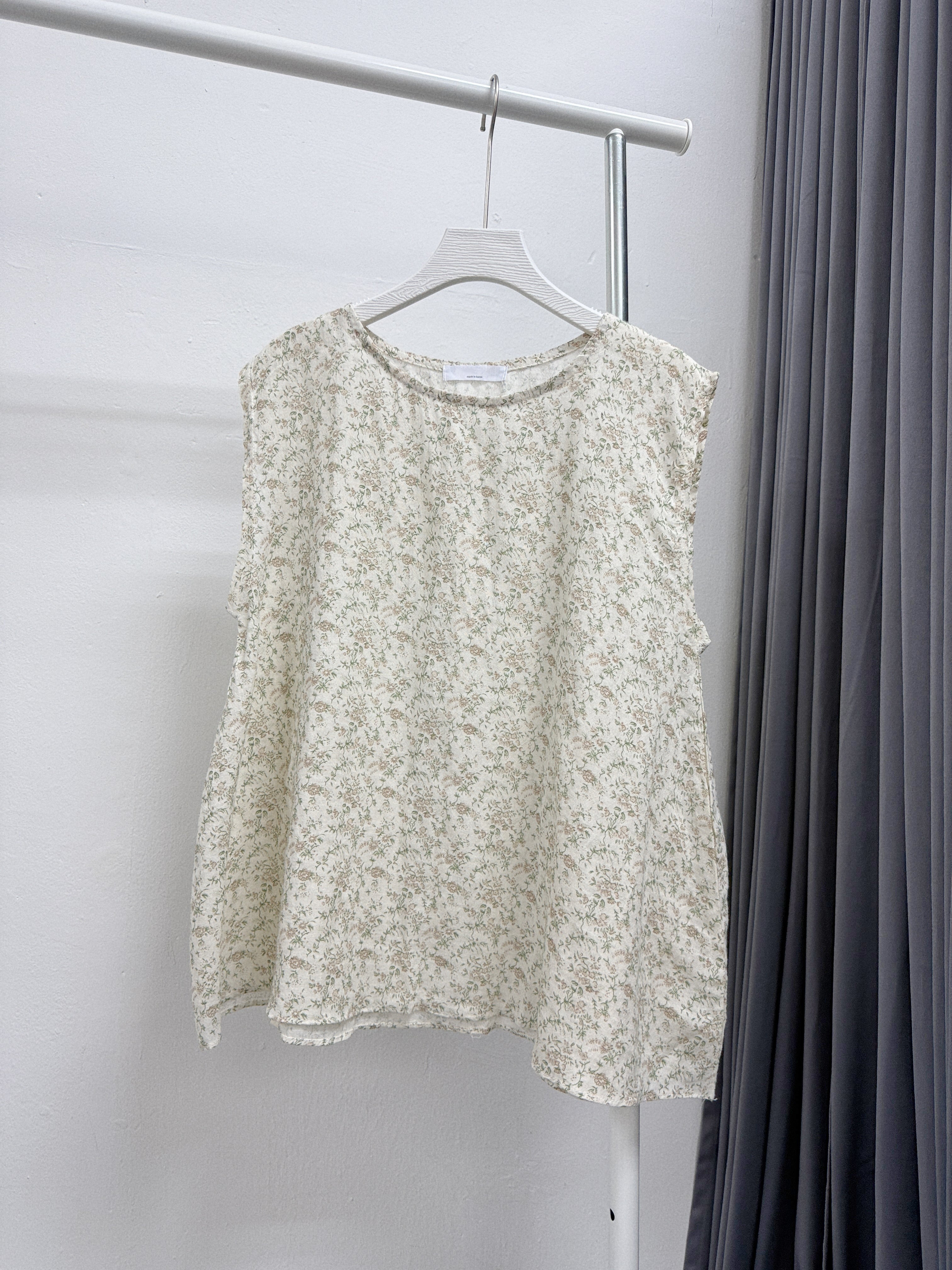 【SALE】麻料花紋背心