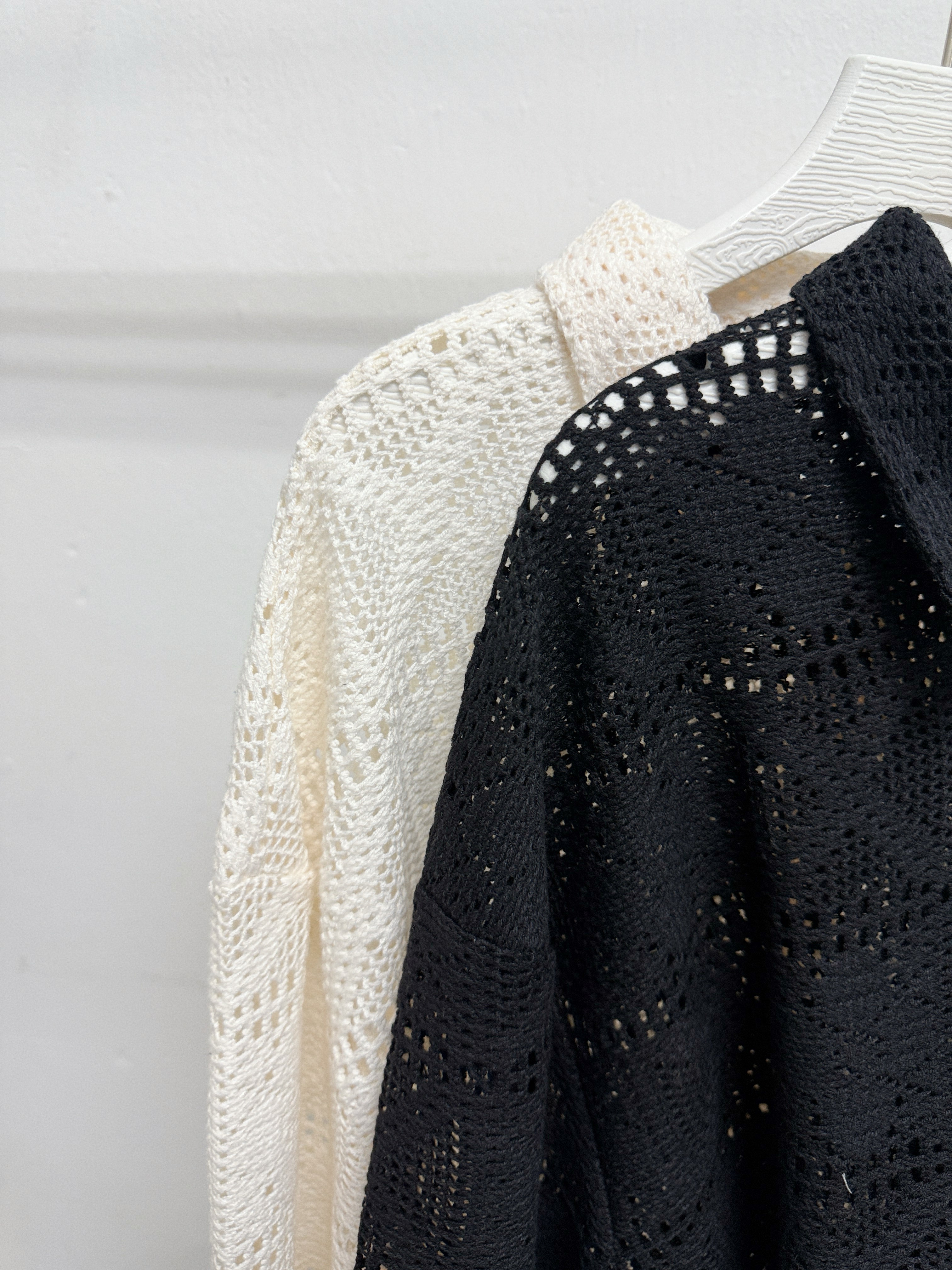 針織反領開胸上衣丨 2 col