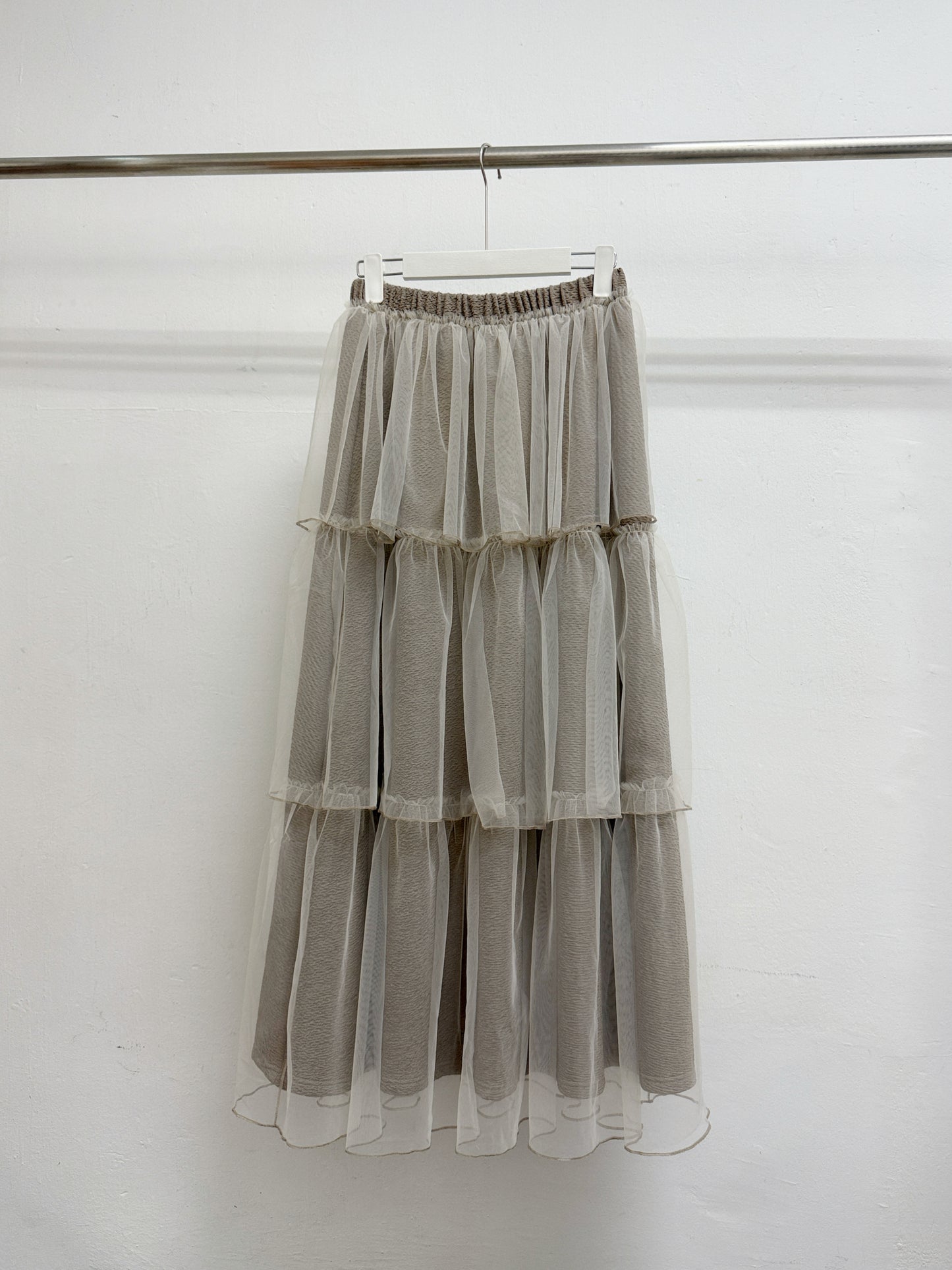 紗紗層層裙丨白 黑