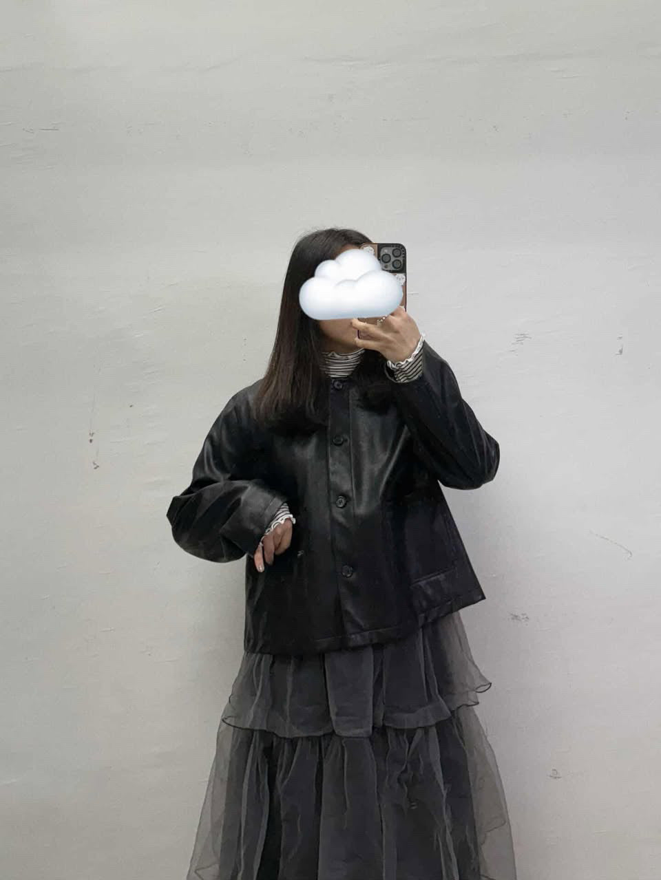 【SALE】PU皮外套｜黑