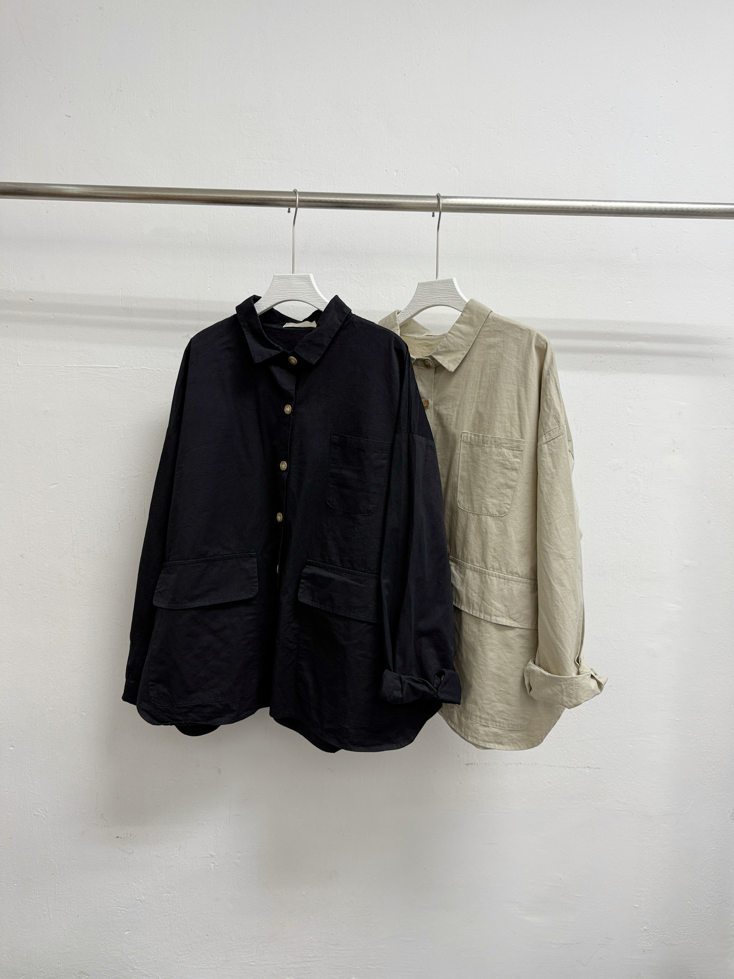 【新品優惠】嗦嗦料反領口袋外襯丨2 col