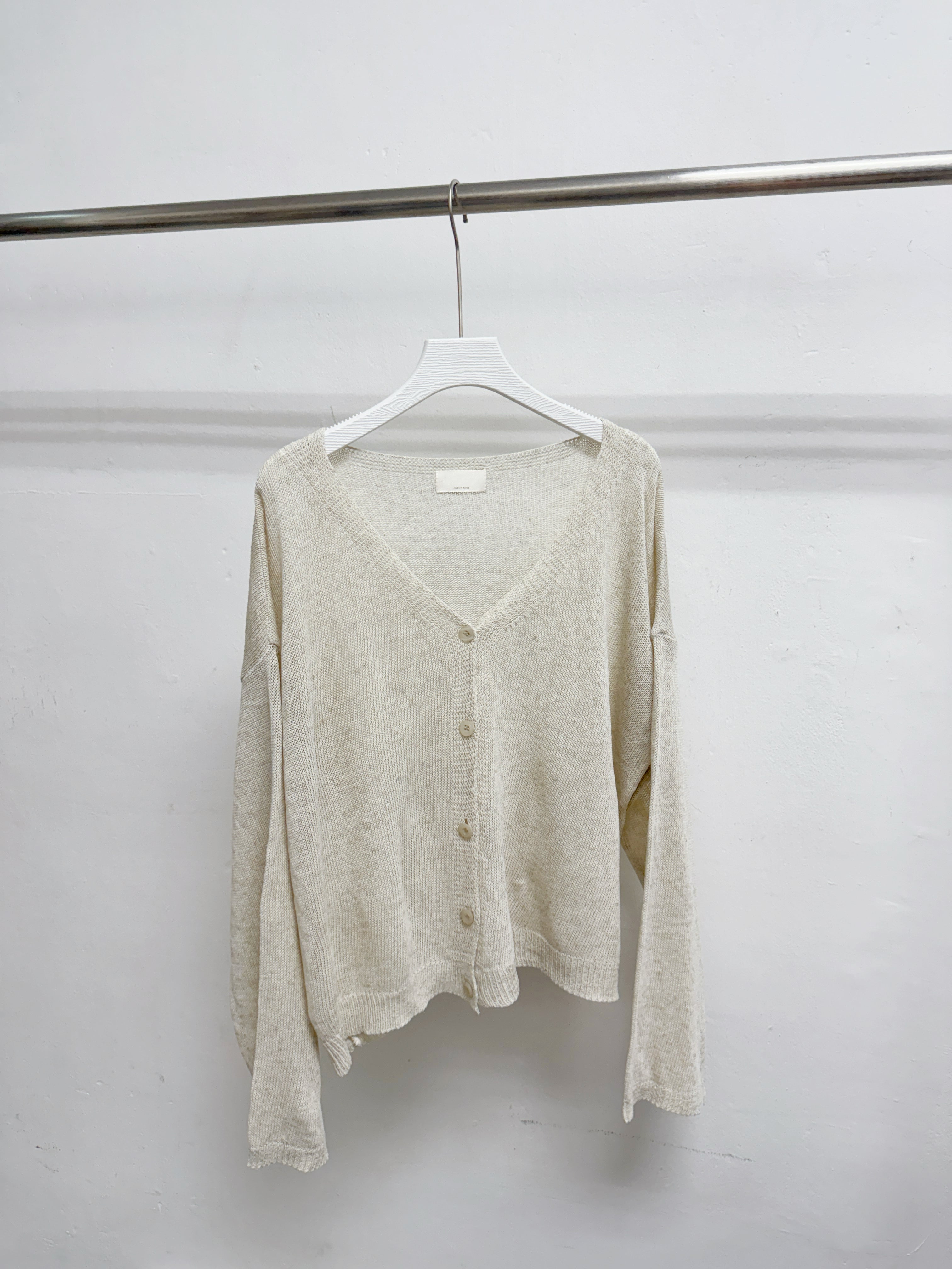 薄針織v領開胸外襯