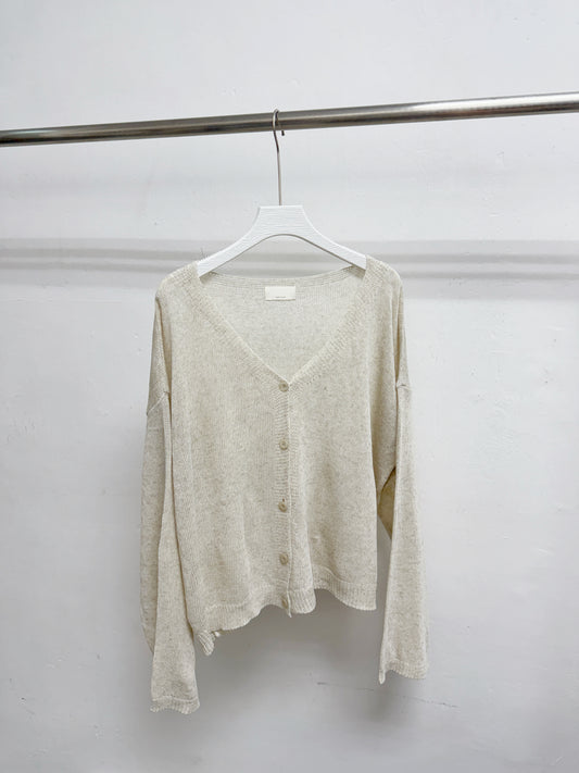 薄針織v領開胸外襯