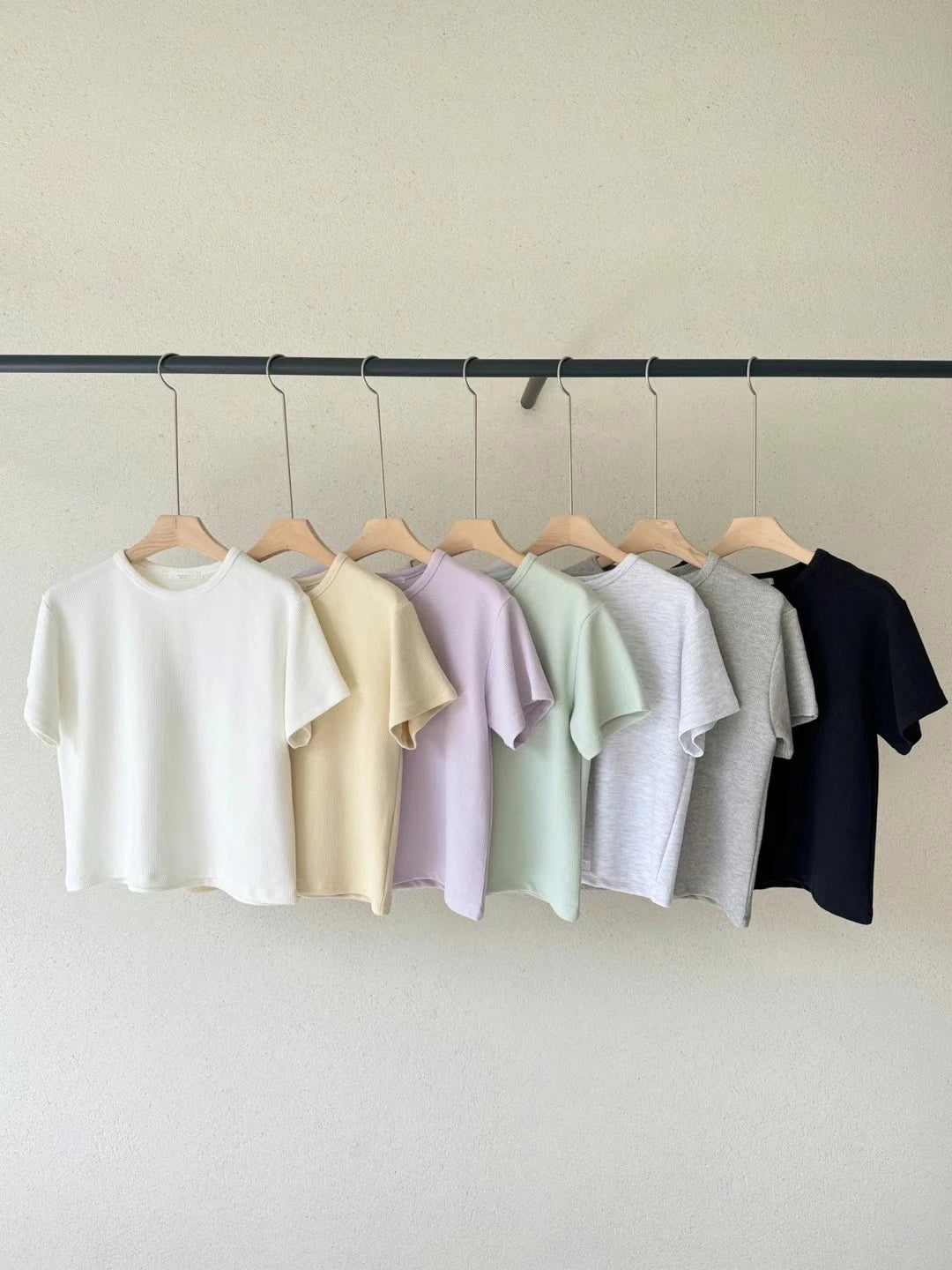 waffle basic top｜淺灰