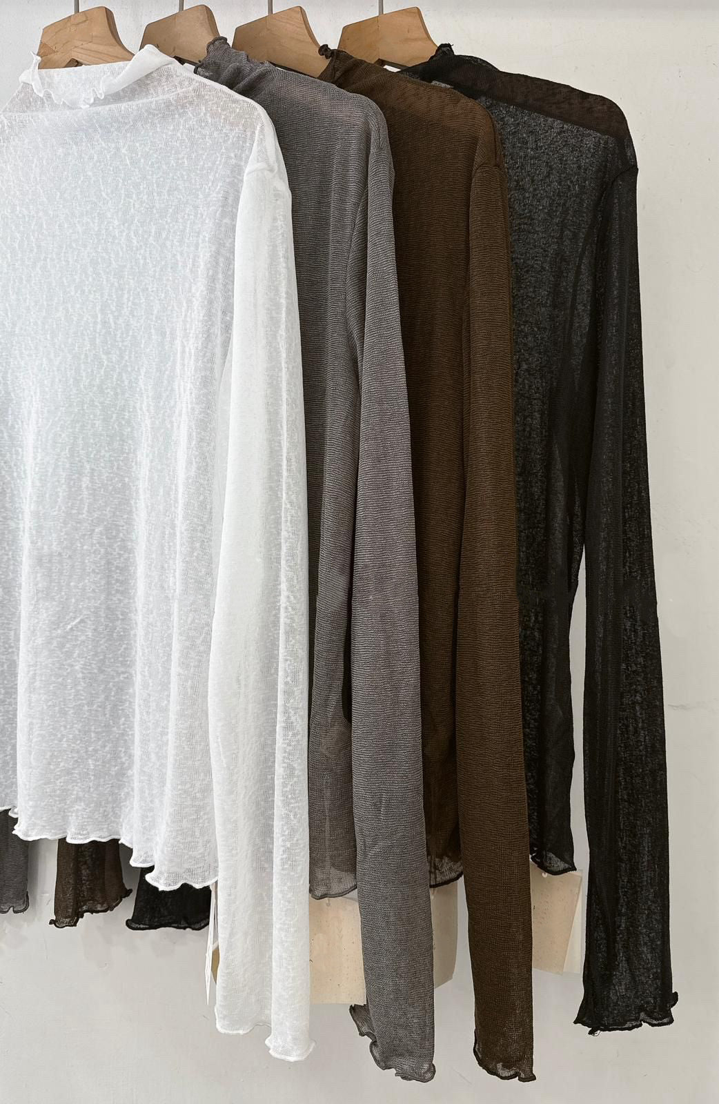 木耳領透膚打底丨4 col