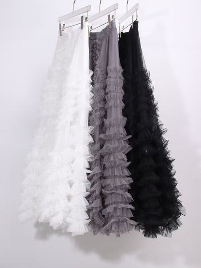 ruffle紗紗裙｜3 col