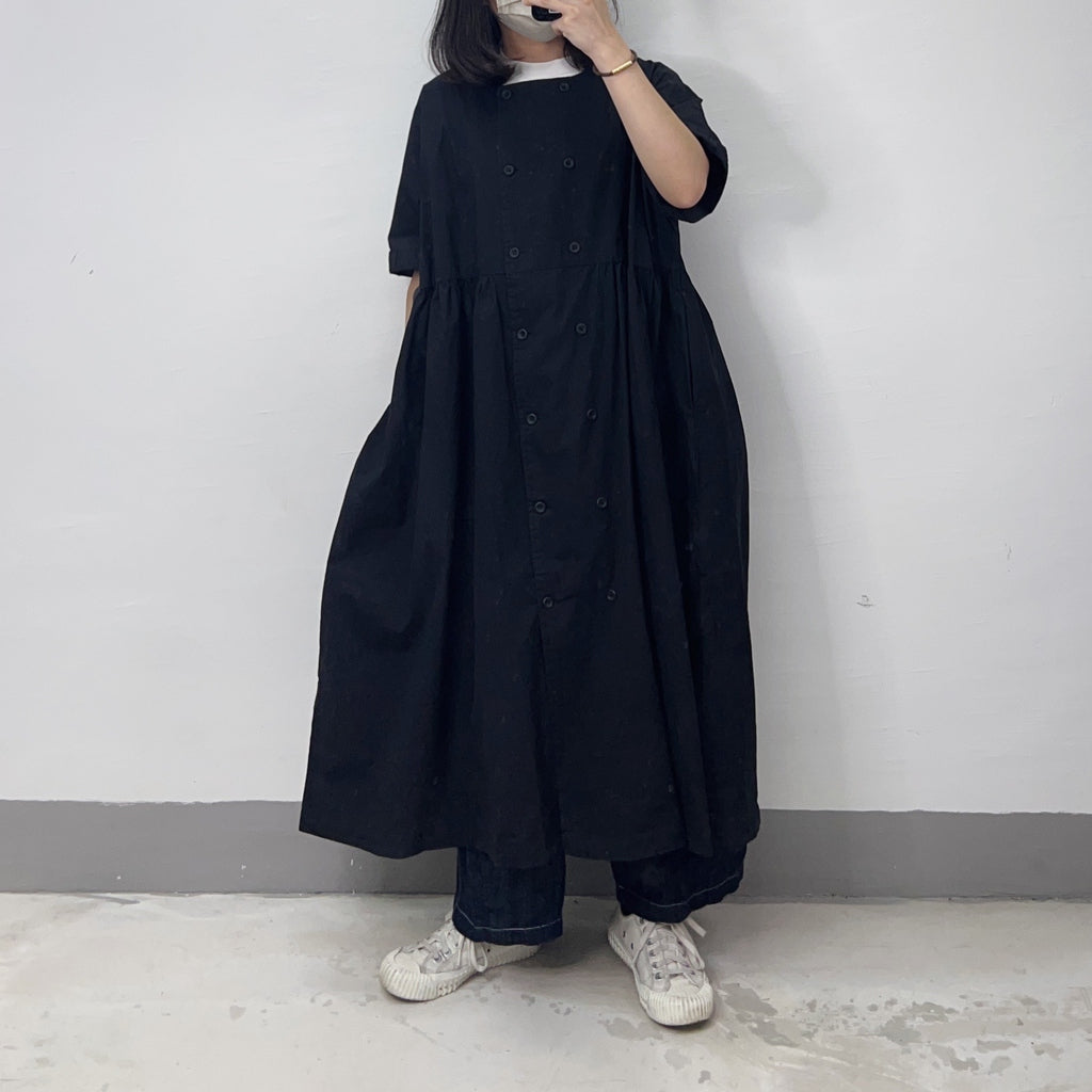 【SALE】圓領排鈕恤ops｜白