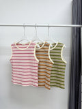 【SALE】拼色條紋背心丨3 col