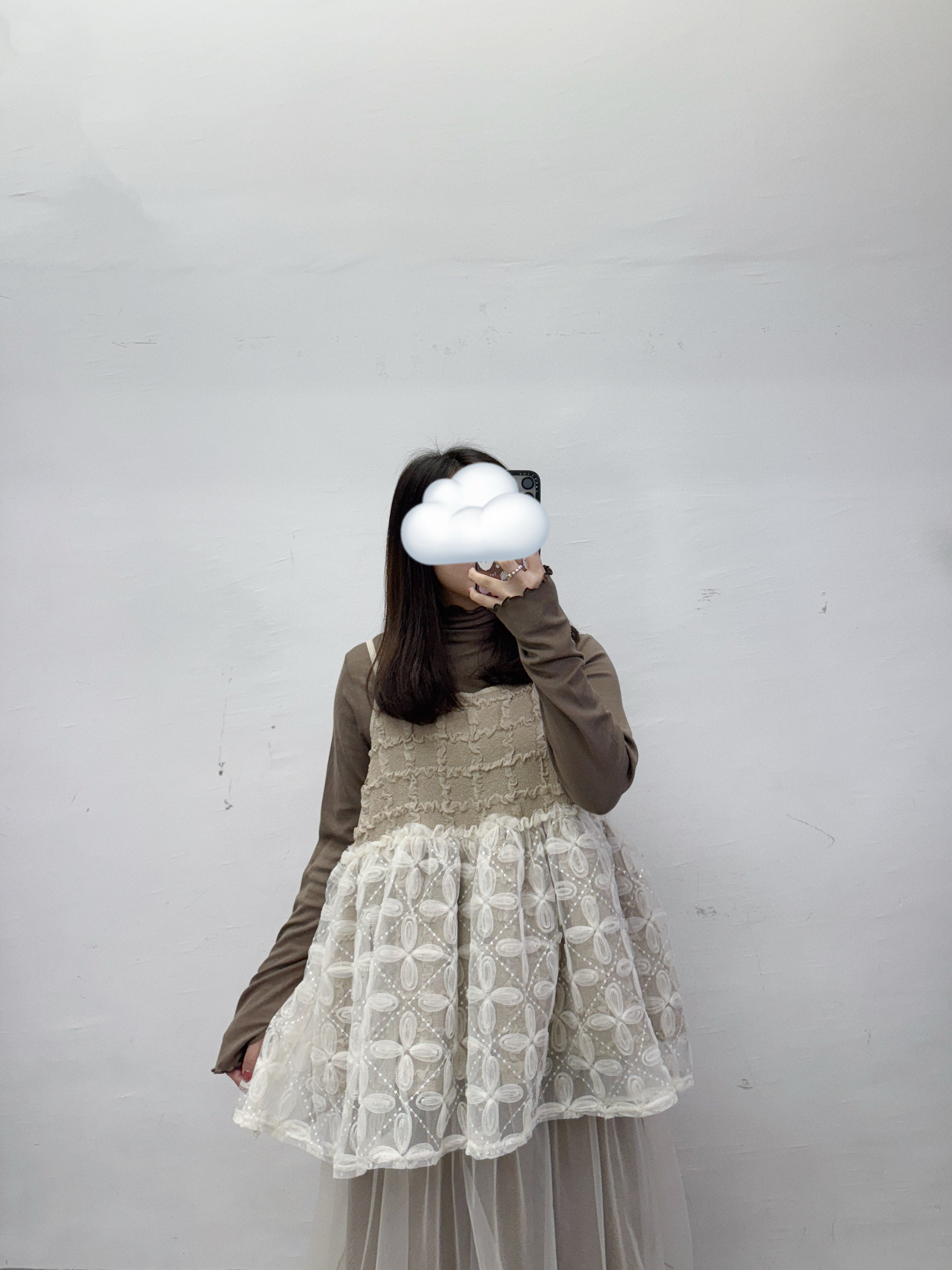 重工～立體花紋拼紗外搭丨3 col