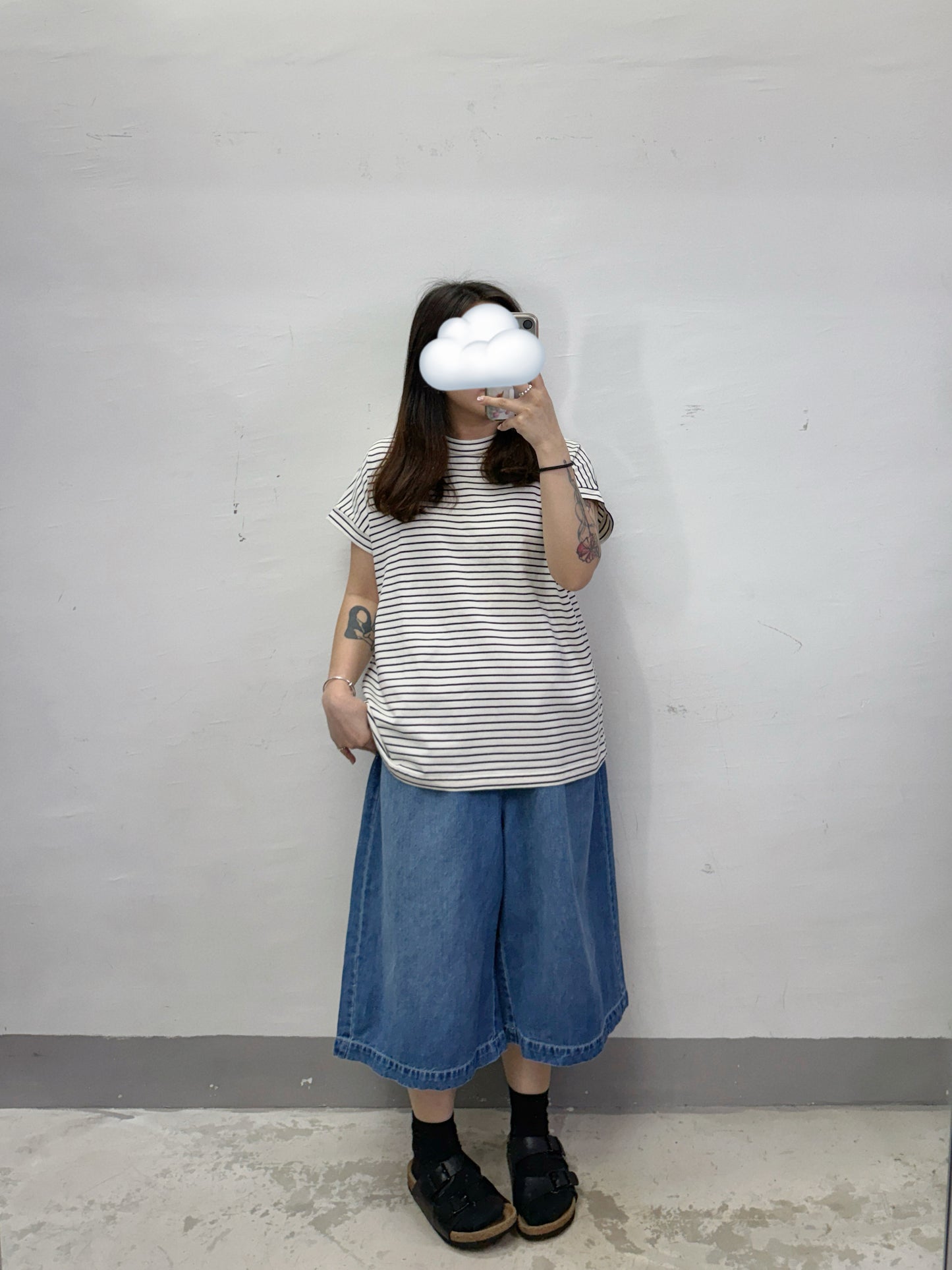 【SALE】翼袖間紋上衣丨白