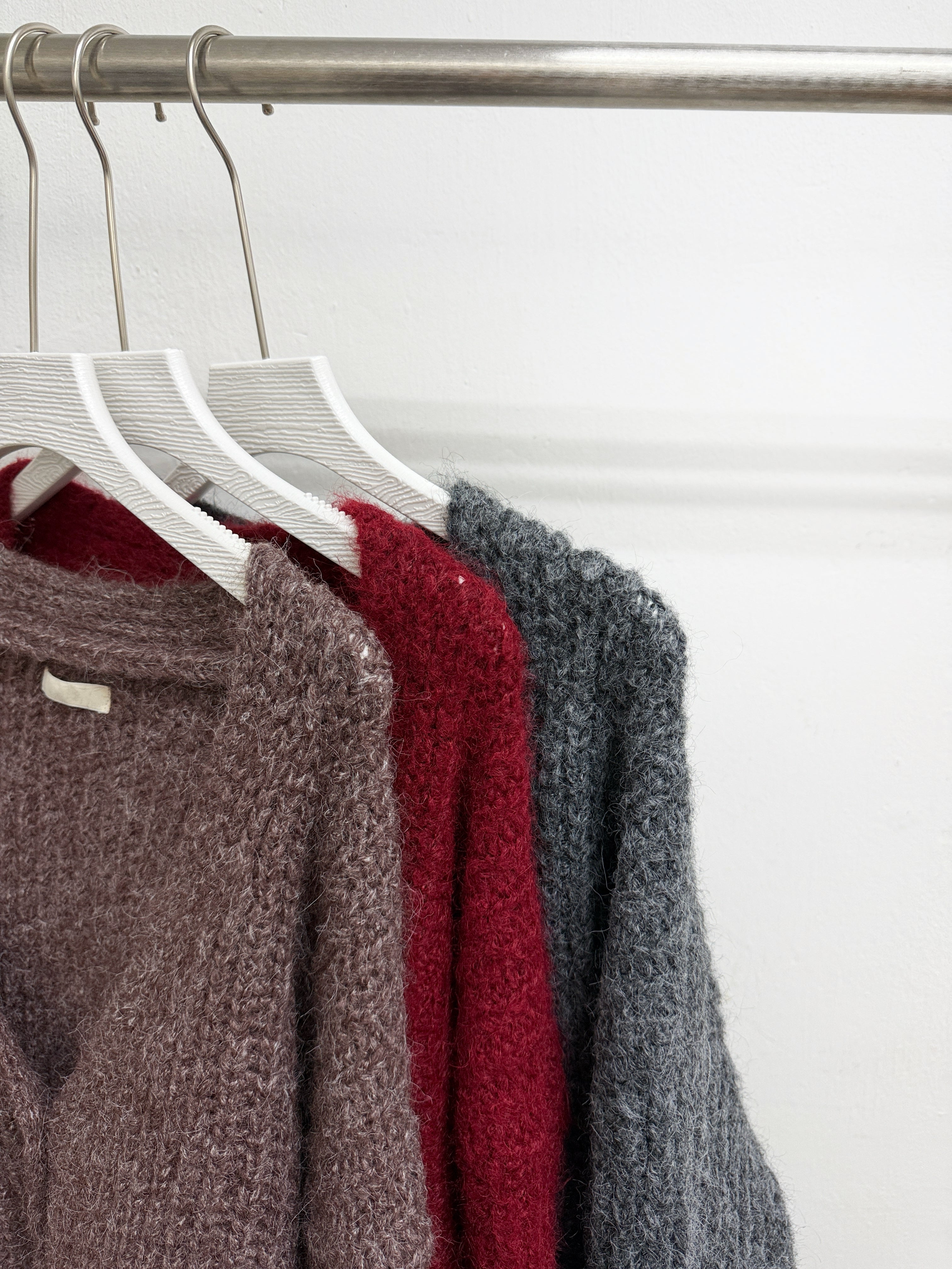 v領針織冷外套丨灰