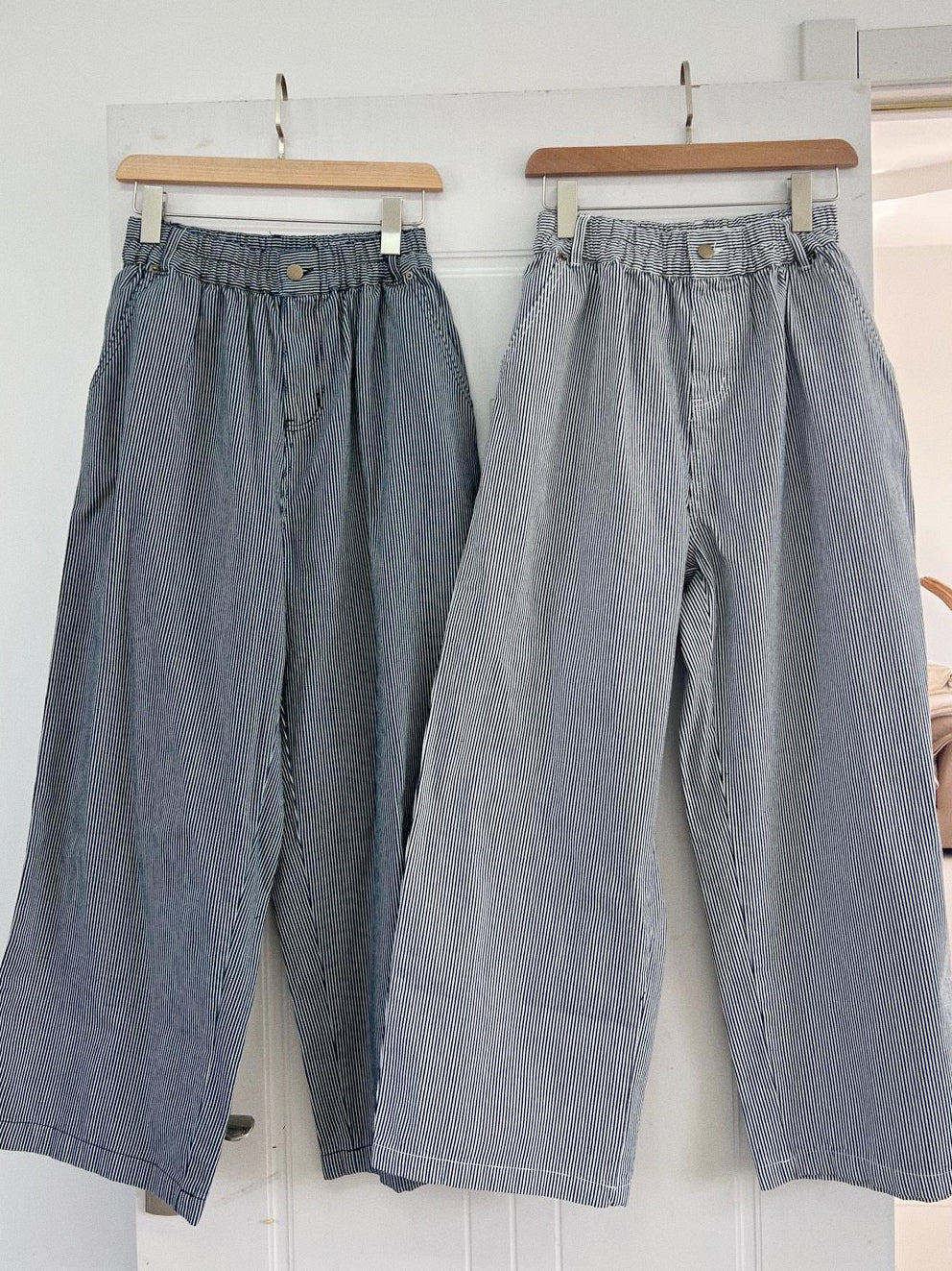 間條直筒闊褲丨2 col