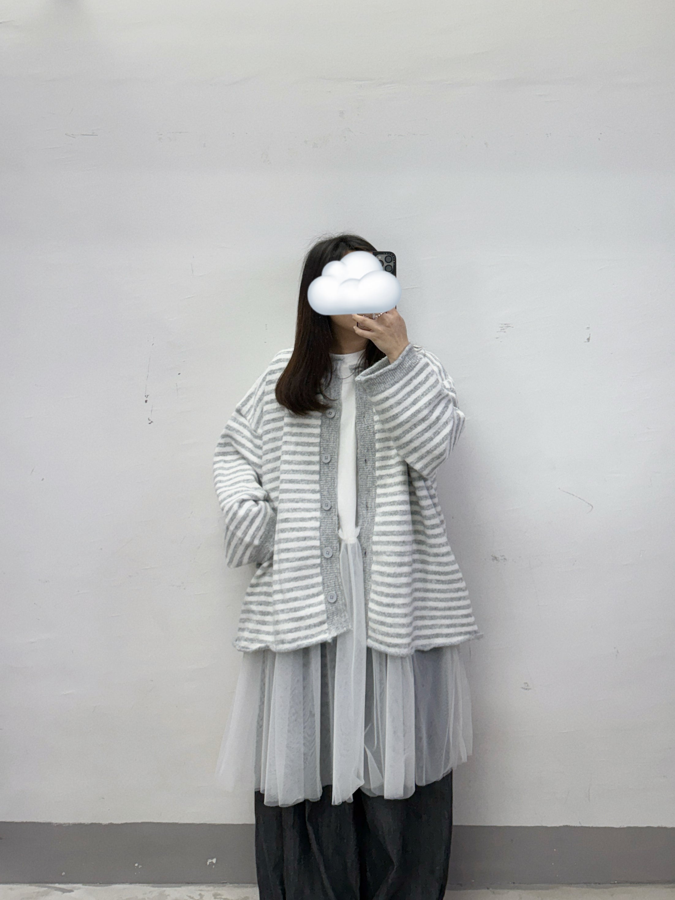 下擺拼紗圓領背心丨2 col