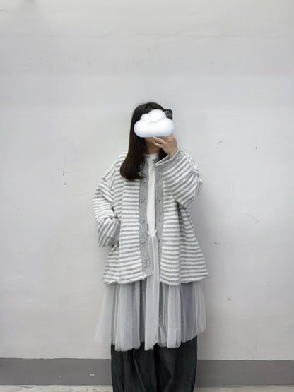 下擺拼紗圓領背心丨2 col