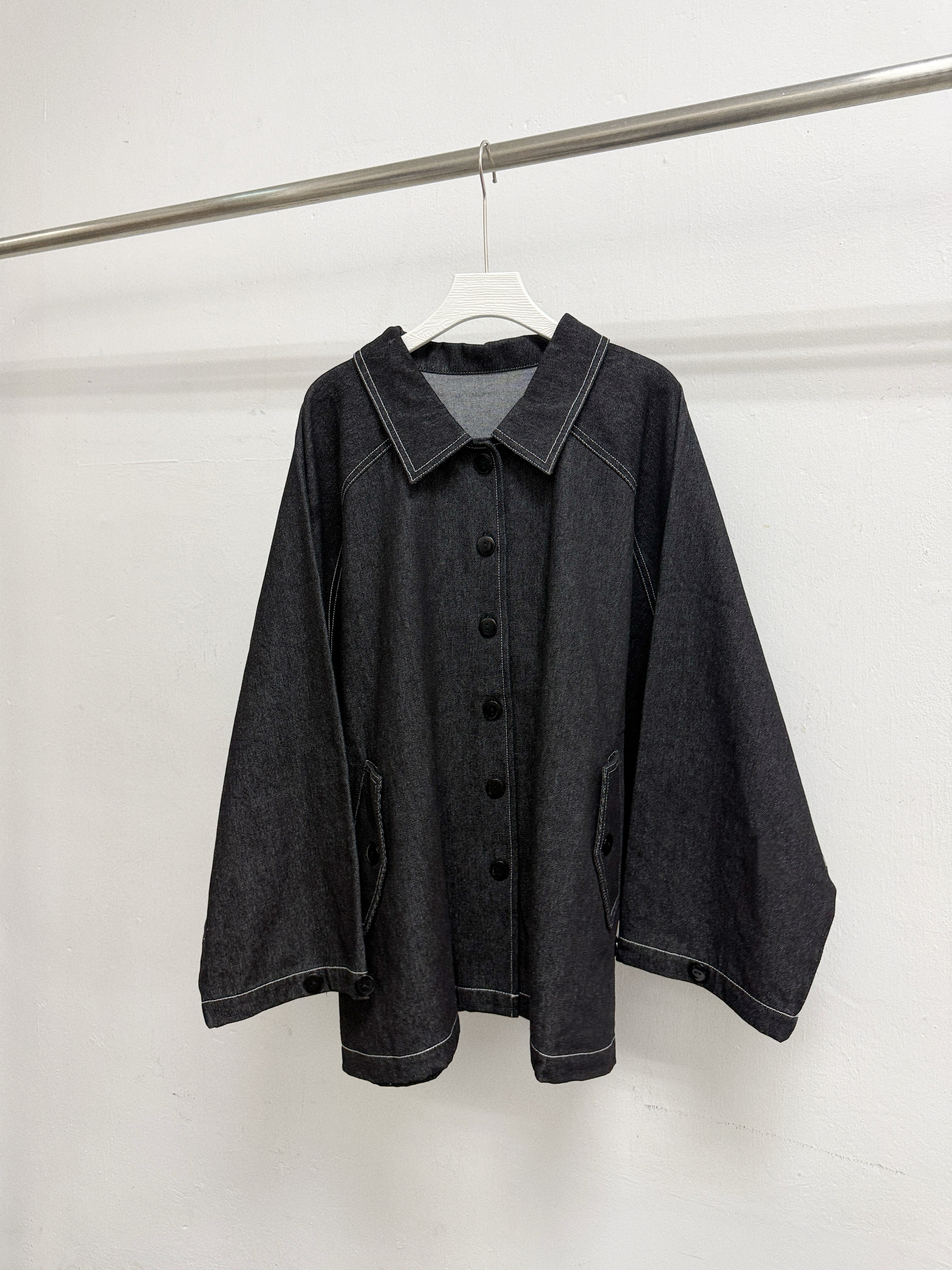 【新品優惠】明線牛仔闊型外套