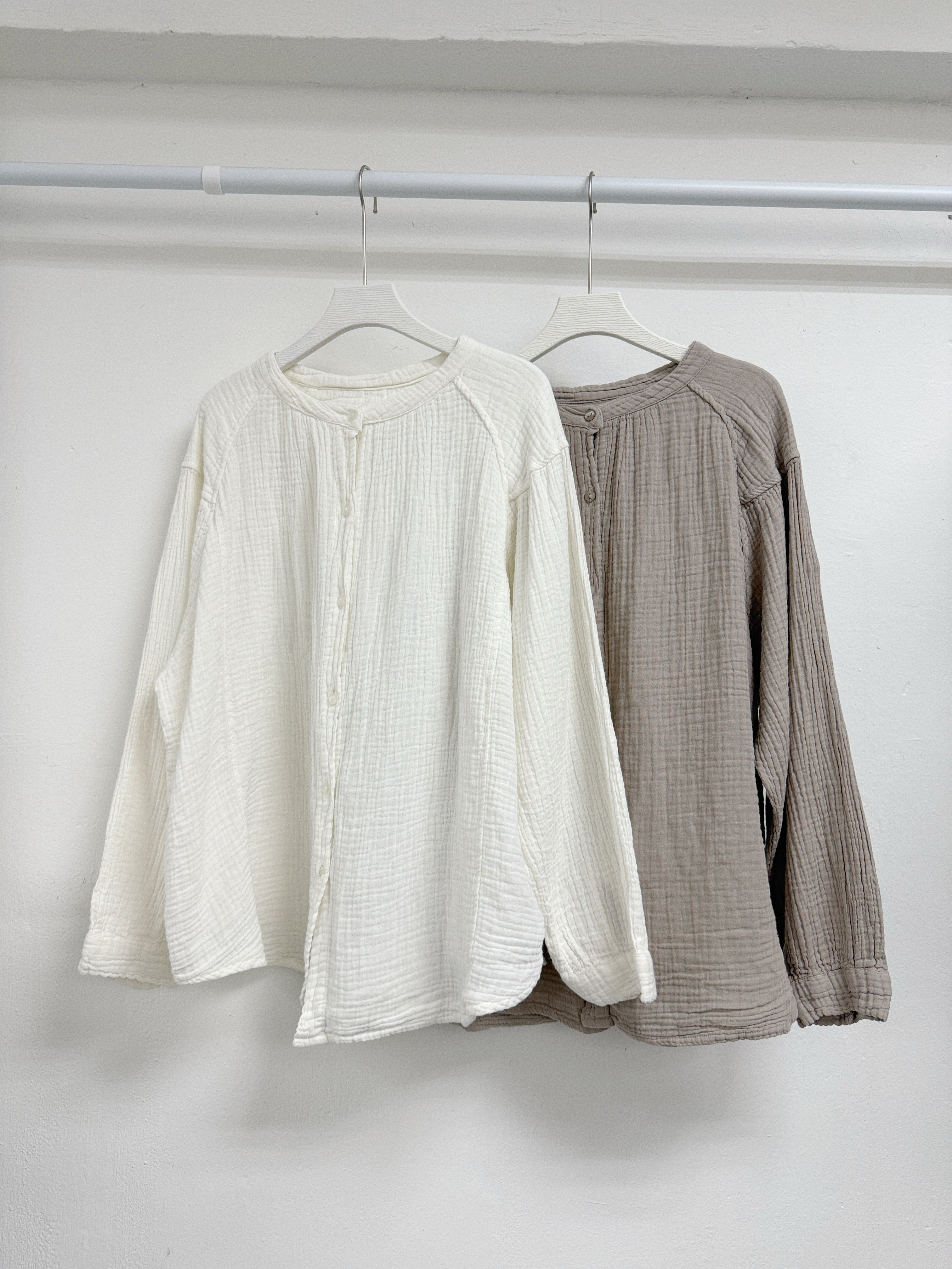 圓領bb棉開胸top｜3 col