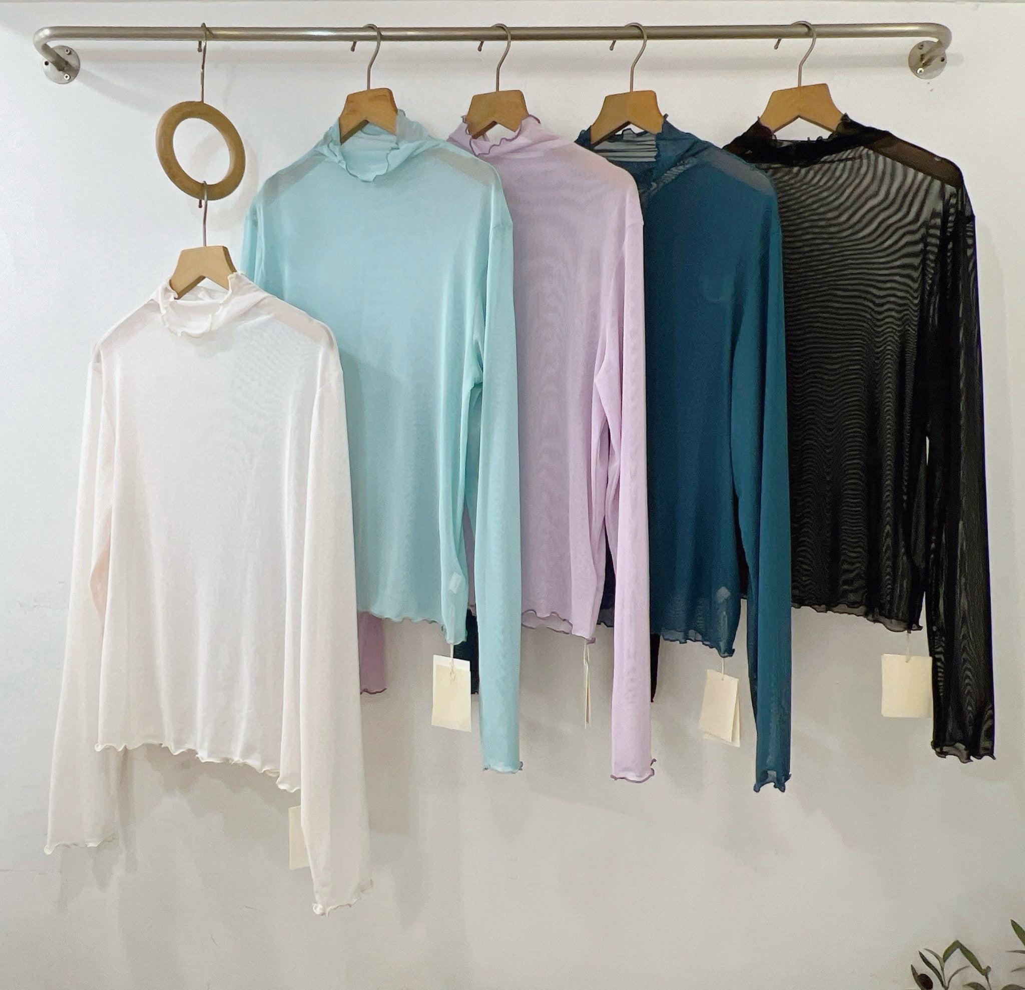 【SALE】必備！basic木耳領半透打底丨5 col