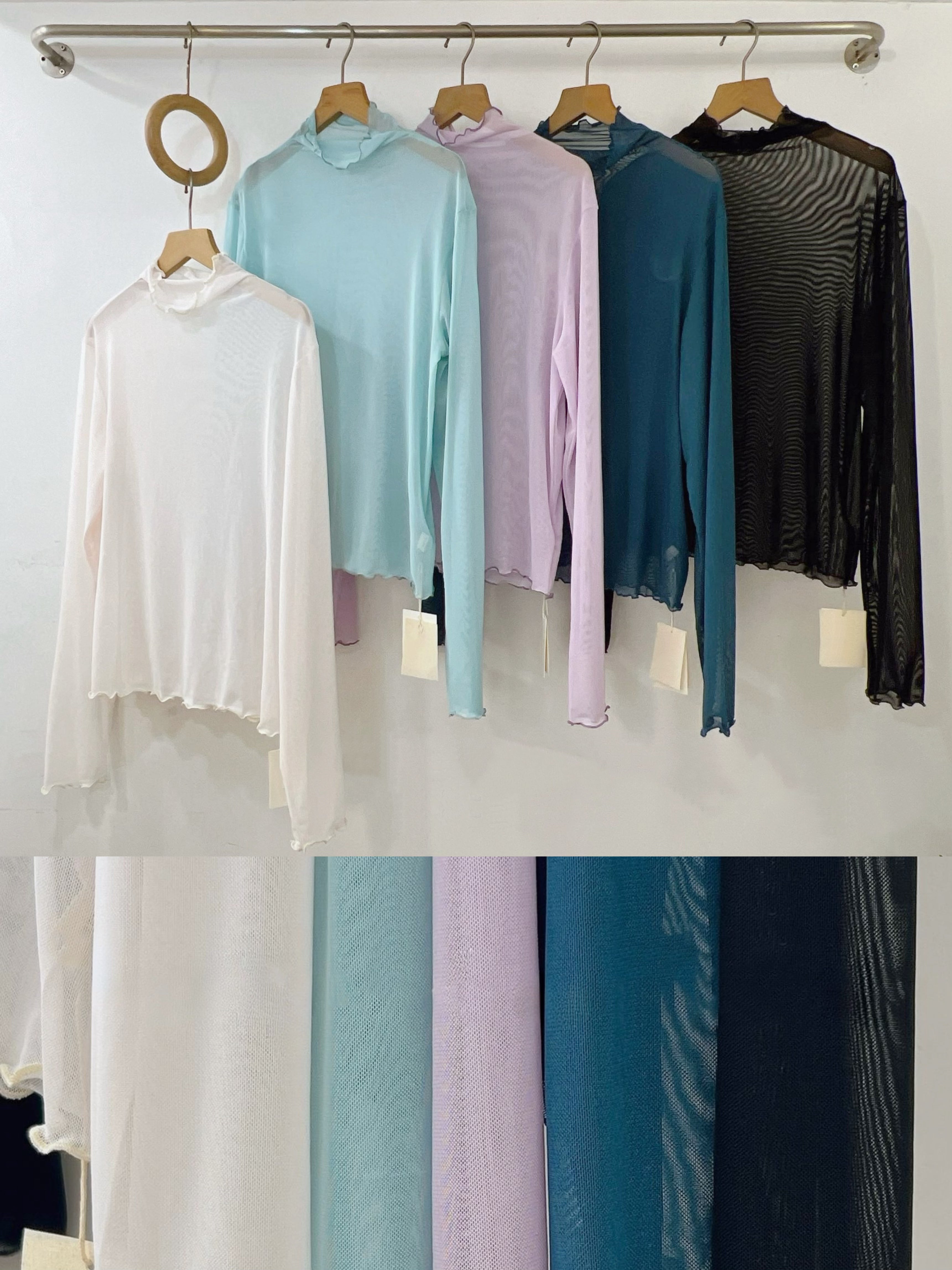 【SALE】必備！basic木耳領半透打底丨5 col