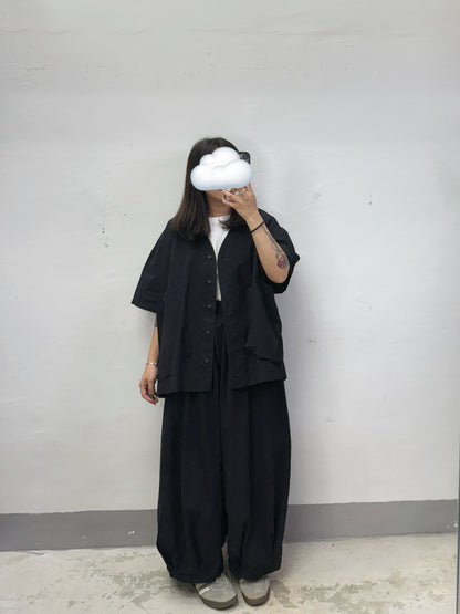 全橡筋嗦嗦闊褲丨綠