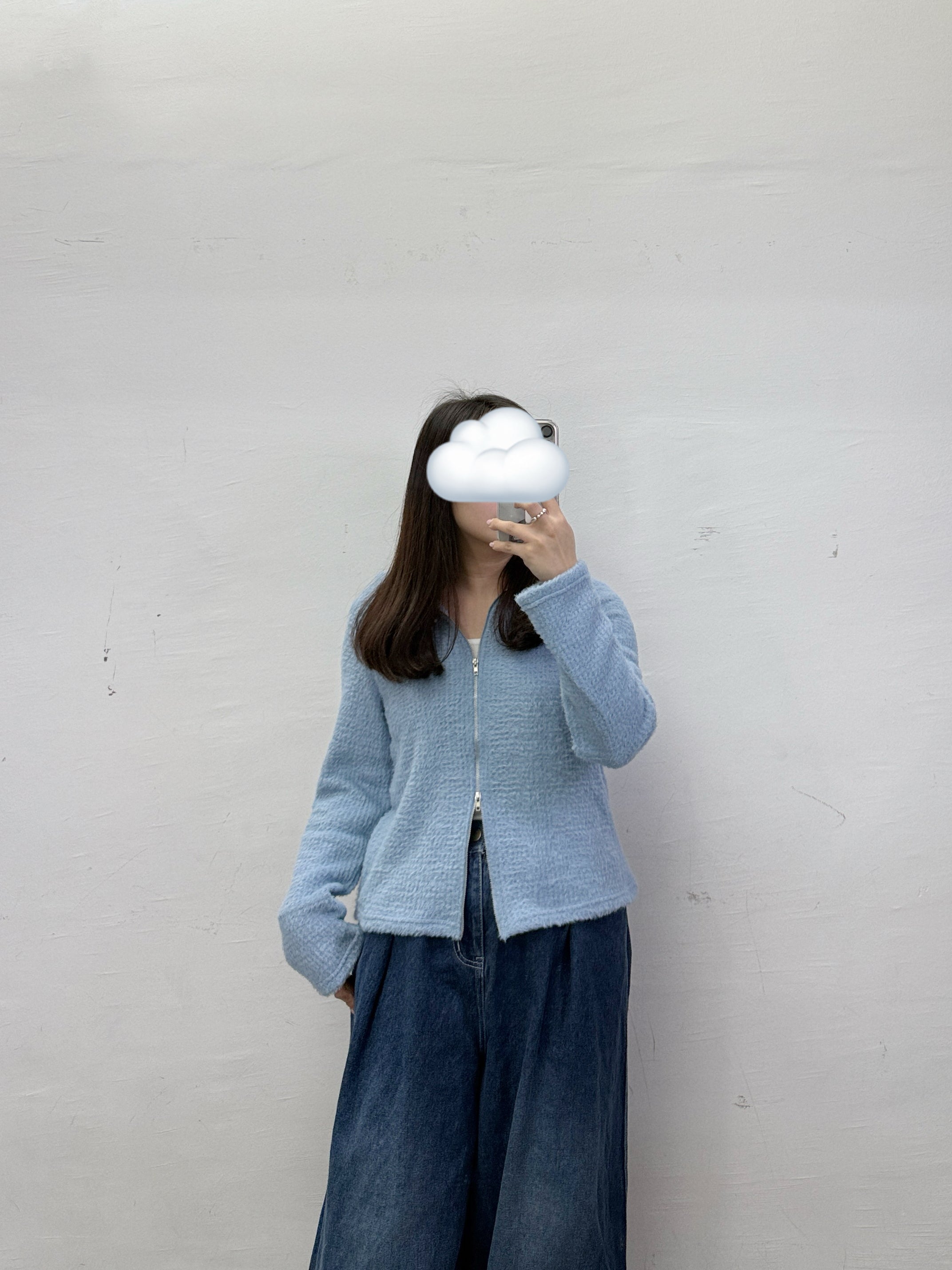 【新品優惠】反領雙拉鏈毛毛上衣丨4 col