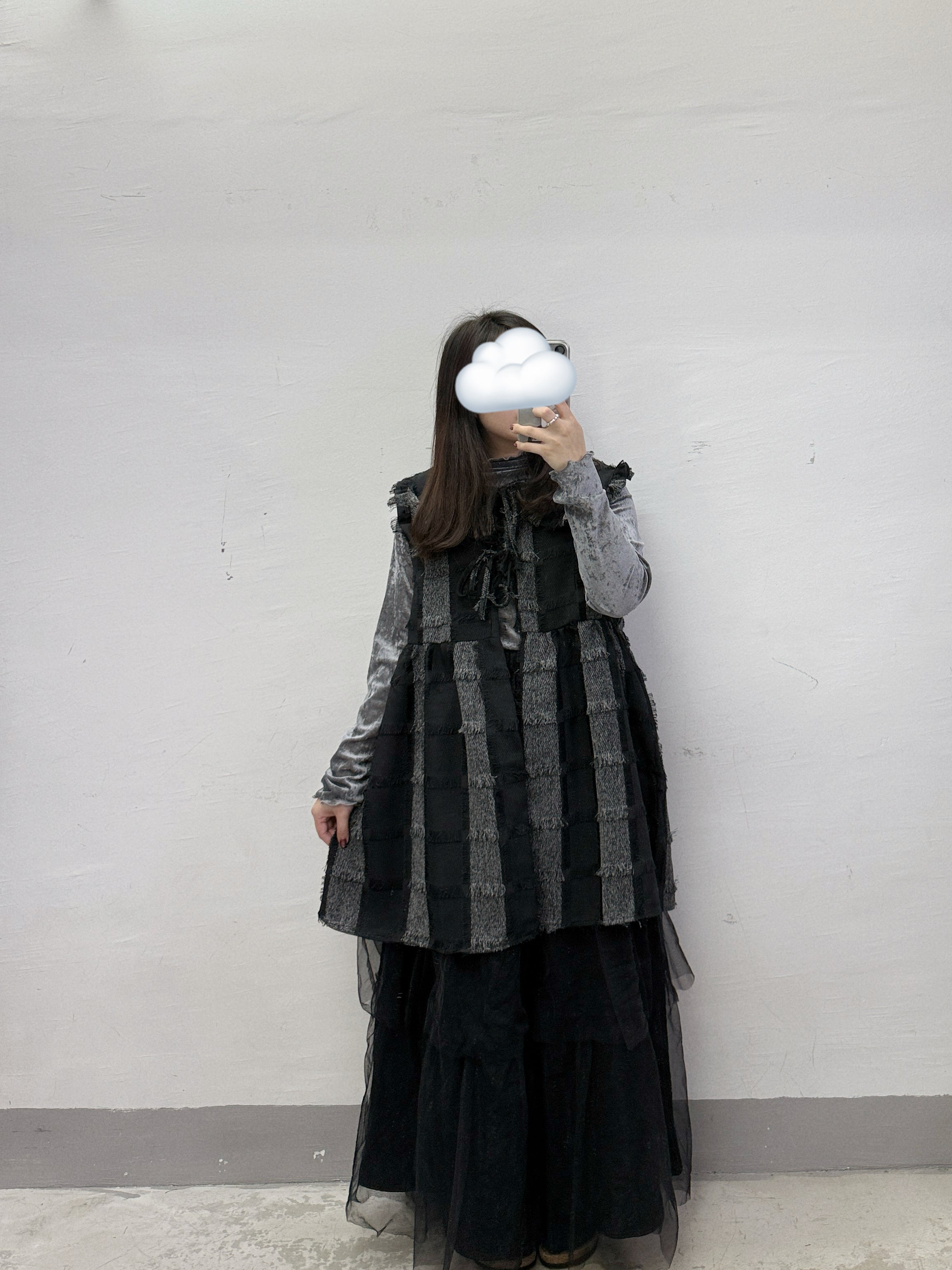 【新品優惠】流蘇可拆娃娃領格紋外搭丨4 col