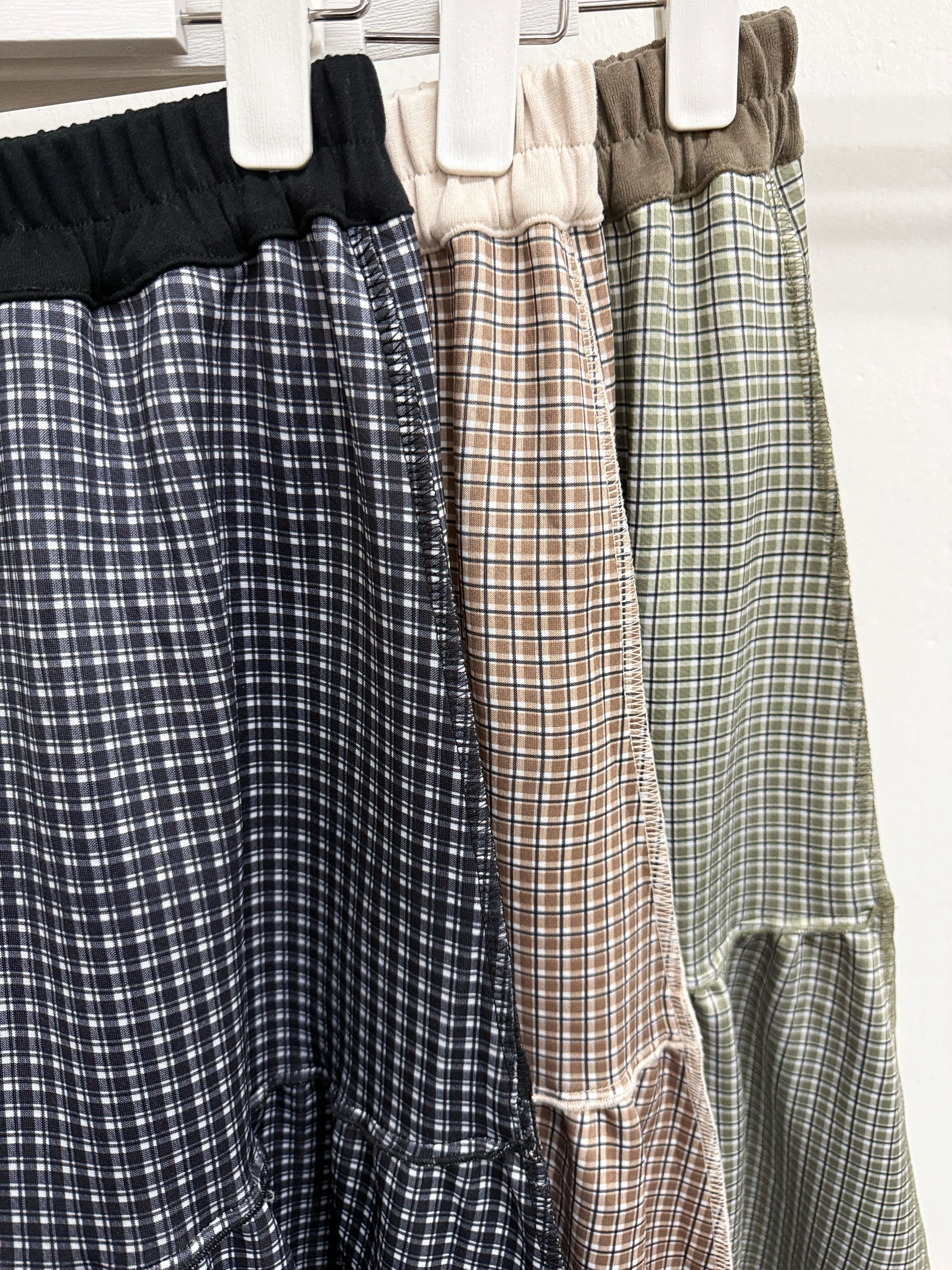 2-way ruffle邊格紋半身裙丨3 col