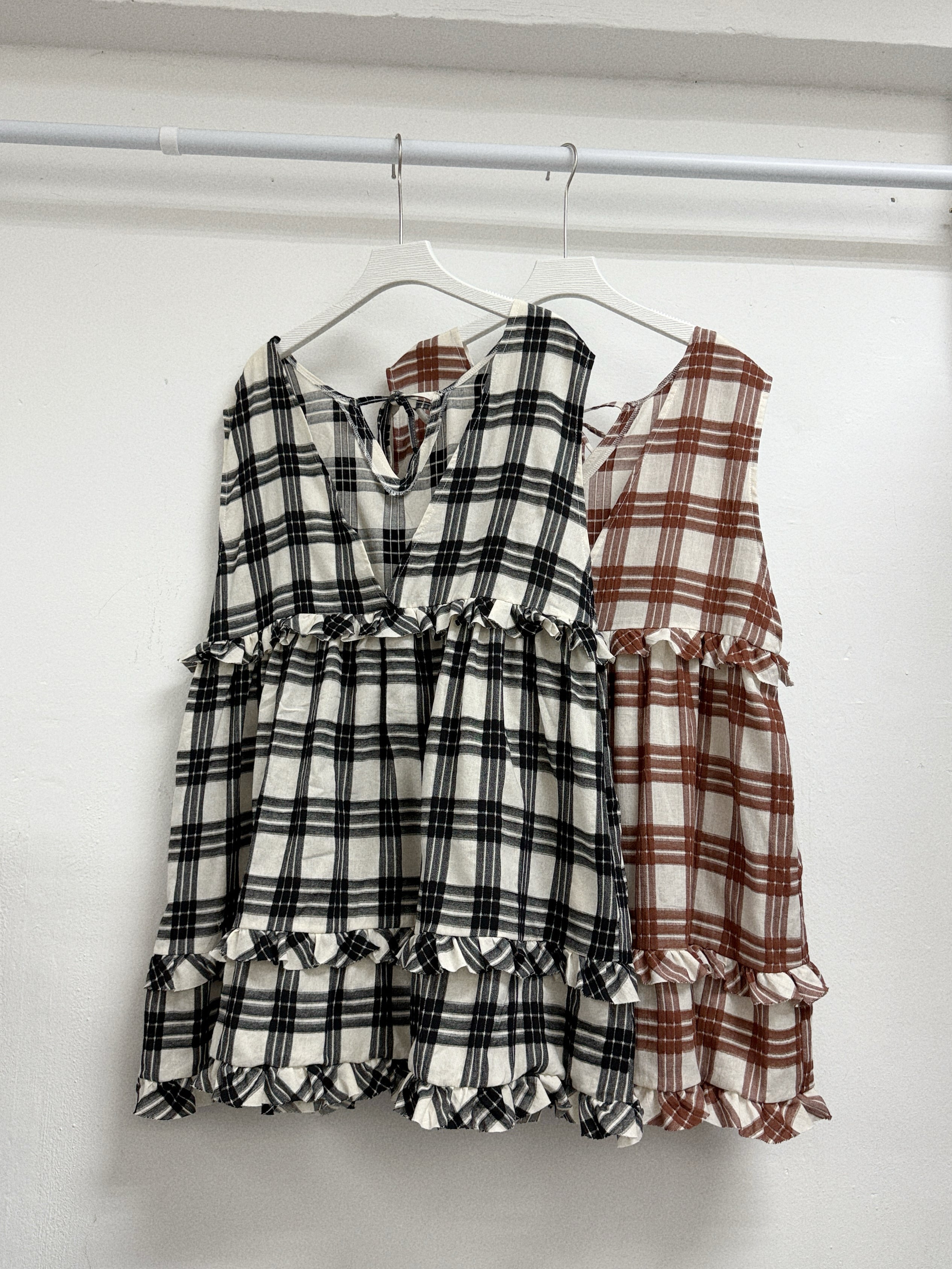 【SALE】2-way ruffle邊間紋外搭(有側袋)丨2 col