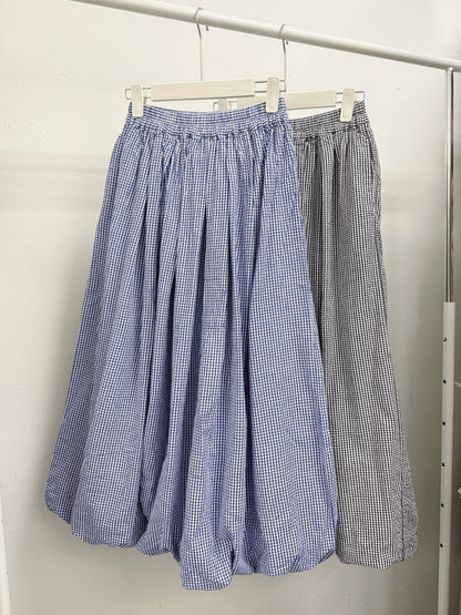 【SALE】泡泡底格仔半身裙丨2 col