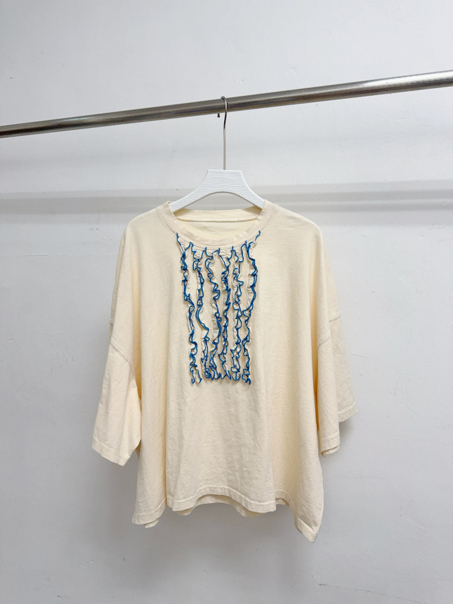 【SALE】撞色Ruffle闊型上衣