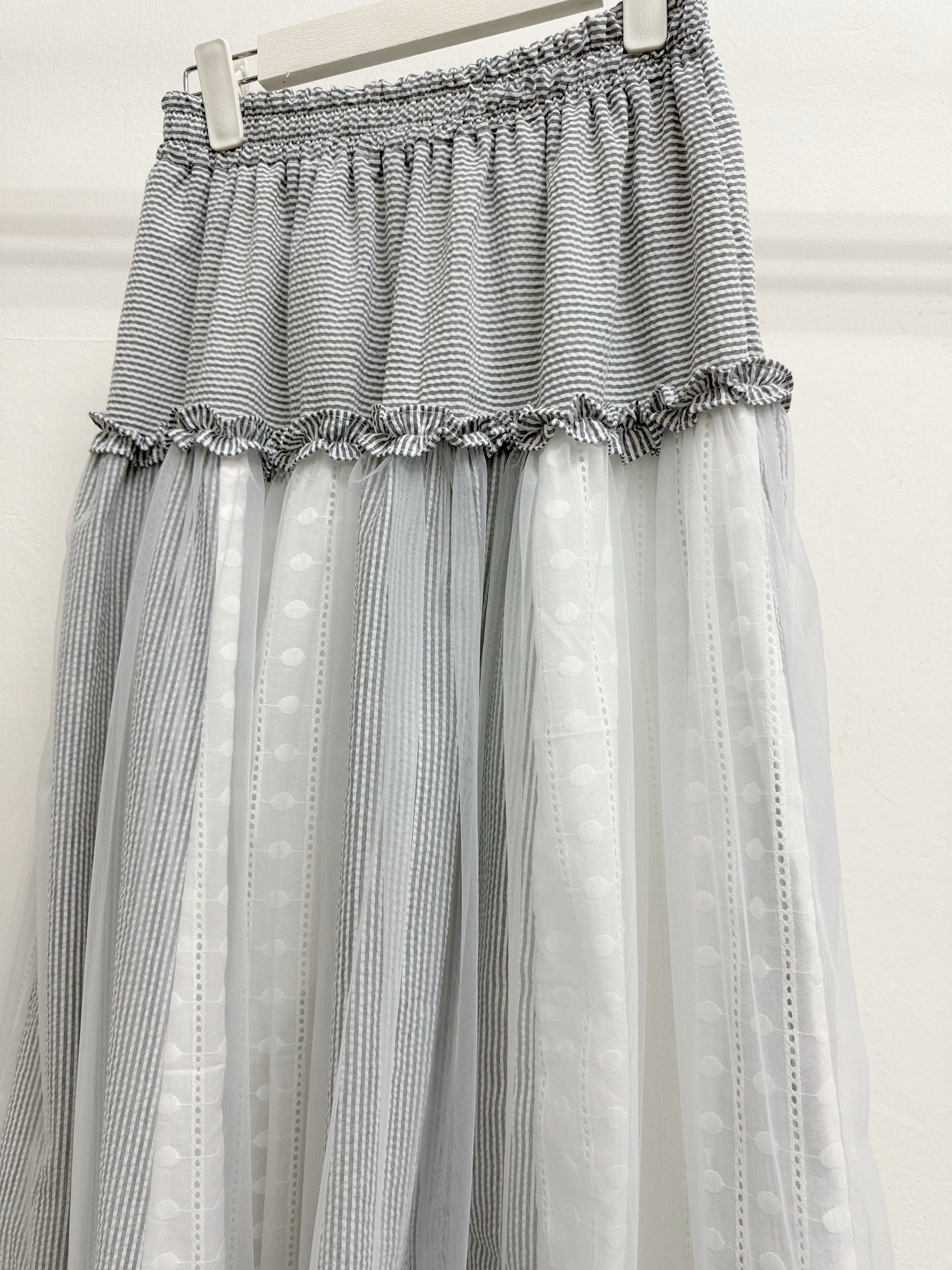 重工～條紋拼布紗裙