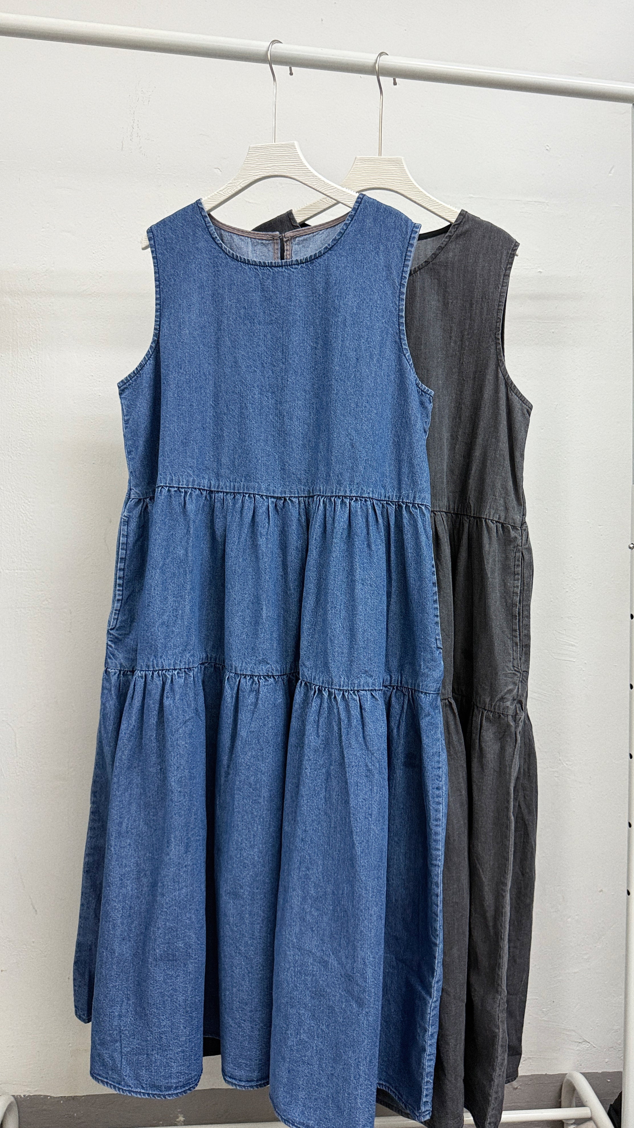 洗水色牛仔層層ops丨2 col