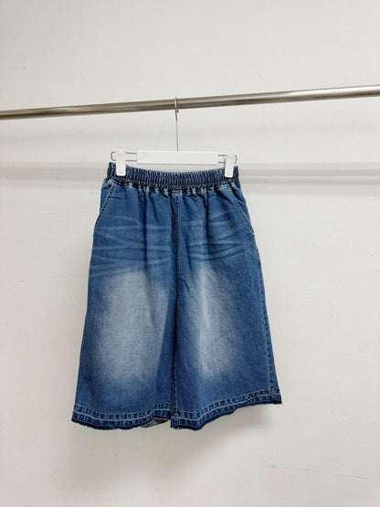 【新品優惠】洗水色披邊牛仔褲