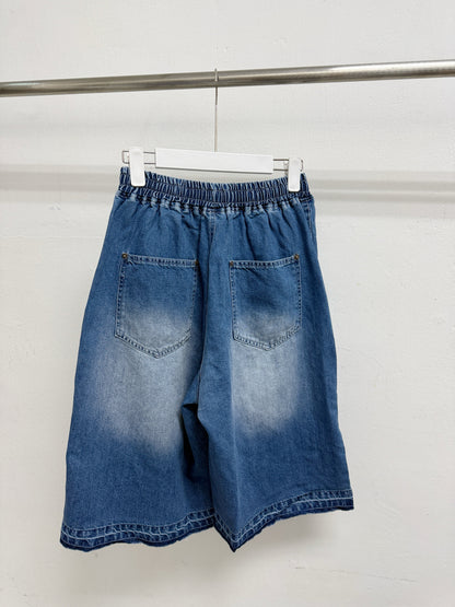 【新品優惠】洗水色披邊牛仔褲